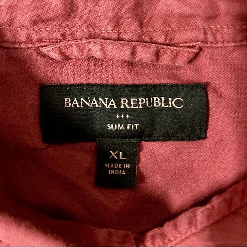Banana Republic‎ Men’s XL Slim Fit Red Button Down Shirt
